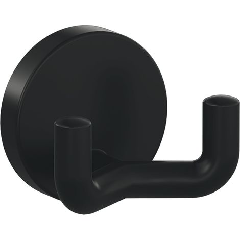 HEWI Doppelhaken 477.90B025 doppelt 43,5 mm Polyamid 90 tiefschwarz ma 50 mm - 477.90B025 90 (1/4)