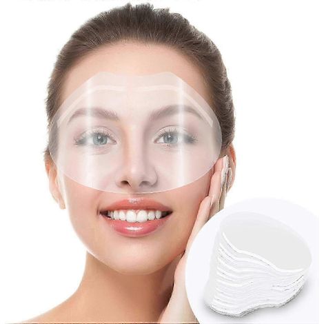 Lot de 30 visières de protection transparentes pour les yeux et le visage lors de la douche, protection des sourcils, pour extensions de cils, chirurgie des paupières (système 1). (1/4)