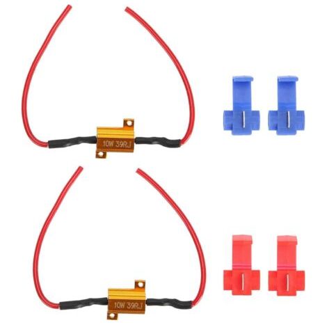 pour résistance anti-erreur led clignotant p21w pour resistance clignotant led voiture pour resistance clignotant led moto Décodeur LED pour voiture, décodeur LED de voiture 2 pièces Anti Hyp (1/5)