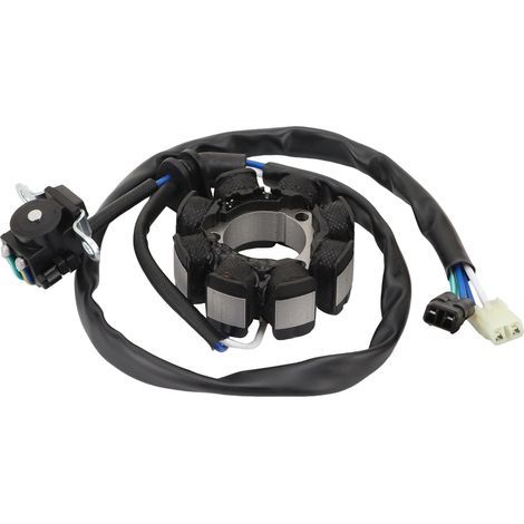 Professional quality replacement part for the alternator stator magneto assembly of Honda CRF150R / CRF150RB four-stroke racing off-road small motorcycles. (1/4)