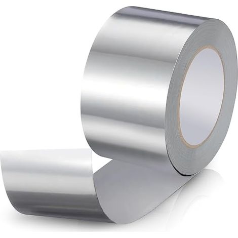 Aluminium Adhesive Tape Water and Heat Resistant Metallic Sealant Tape for Ventilation Systems and Air Conditioning 50mm x 10m (1/5)