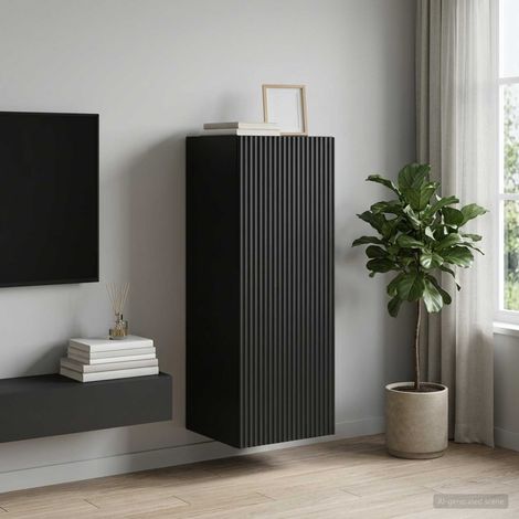 vidaXL Armoire Murale Noir 33 x 34,5 x 90 cm Bois d'ingénierie