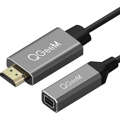 Câble adaptateur convertisseur HDMI simple vers mini DP Qgeem UHD 4K à 30 Hz (1/5)