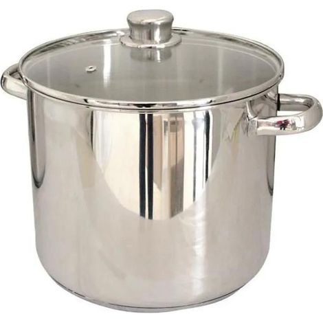 Kitchen-fun Edelstahl-Topf 16 Liter mit Spiegel-Finish