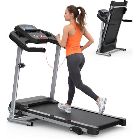Tapis roulant con inclinazione, tapis roulant compatto da 2,5 HP per la casa, tapis roulant elettrico portatile con maniglie, pedana di camminata leggera, tapis roulant da corsa compatti, pedana di ca (1/5)