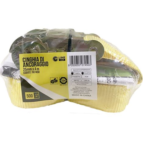 C CINGHIA ANCORAGGIO CRICCHETTO 25MM 4MT