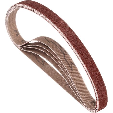 5 Pcs Bandes Abrasives 10mm x 533mm 80 Grits Pour Ponceuse À Bande (1/5)