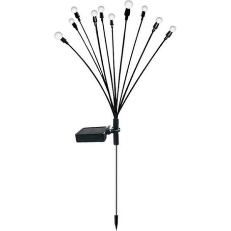 1PCS 10 Head Solar Powered Firefly Lights, 10 LED Outdoor Waterproof Solar Starburst Swinging Garden Lights MARKER (1/4)