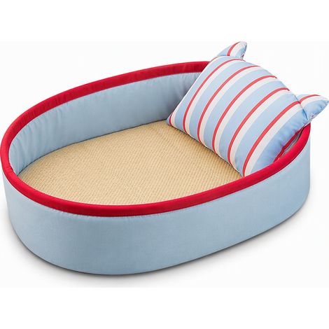 Panier très douillet pour chats bleu clair taille M 55 x 40 cm