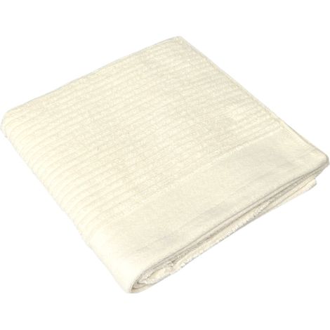 Asciugamani Salvietta Bagno In Morbida Spugna Modello Boutique Colore Crema, misuraOspitecoloreCrema