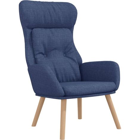 Poltrona Rilassante Blu in Tessuto vidaXL (1/5)