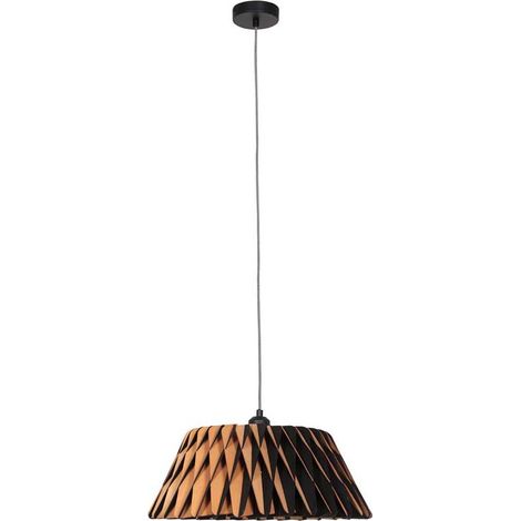 Wohnzimmerlampe Hängeleuchte Deckenlampe Pendellampe Schwarz Metall Glas H 160cm