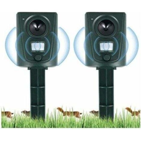 Répulsif Ultrason pour Chats, Chiens et Oiseaux – Étanche, avec Piquet de Fixation – Idéal pour Jardins, Champs et Pépinières (1/4)