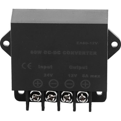 Convertisseur électrique pour voiture 5A 24V vers 12V CC, adaptateur transformateur de puissance électrique pour véhicule (1/4)
