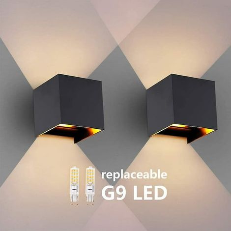 Applique murale LED intérieure, luminaire orientable haut-bas, variateur pour chambre, éclairage mural moderne, lampe design dimmable (1/5)