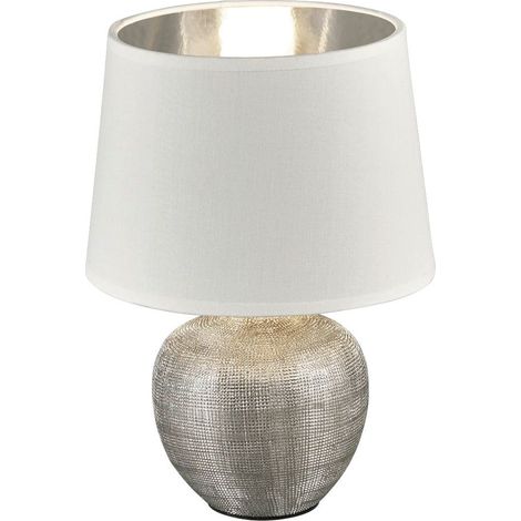 Lampada tavolo da Interno E14 in Ceramica Argento