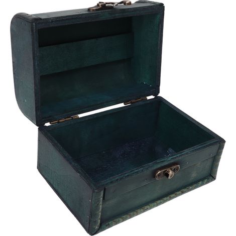 Boîte à bijoux portable en bois composite et résine, design vintage compact vert pour rangement organisé (1/5)