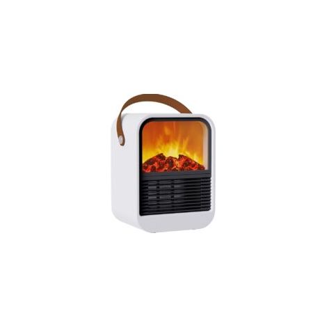 Cheminée électrique 1000W Imitation de flamme réaliste Silencieuse et portable Pour chambre à coucher Prise EU 220V