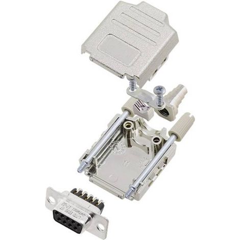 Amphenol L17DPPK09-M+L77DE09SST KIT connettori femmina SUB-D 180 ° Numero Poli (num): 9 A vite 1 pz.