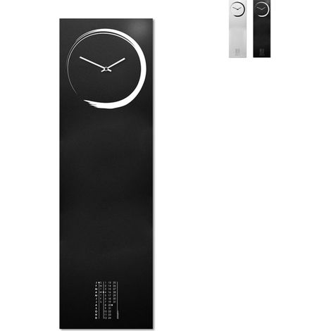 Orologio da parete verticale lavagna magnetica calendario design S-Enso - Nero