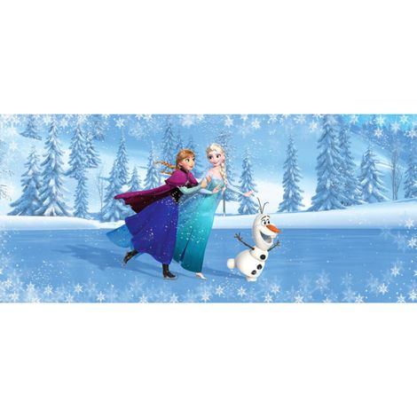 Poster géant Patins La Reine des Neiges Disney Frozen intisse 202X90 CM (1/3)