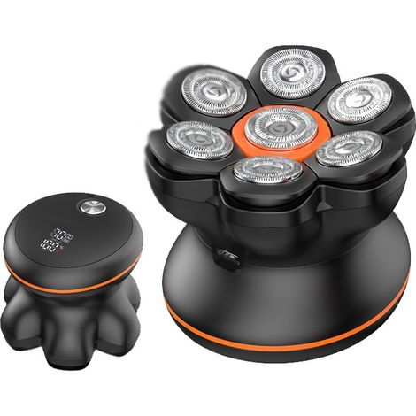 7D Rasoir Tete Chauve Homme,Tondeuse Crane Chauve Sec&Huimide,IPX6 Etanche,USB-C 90 Minutes Autonomie, Rasoir Tête,Cadeau Homme Chauve (1/5)