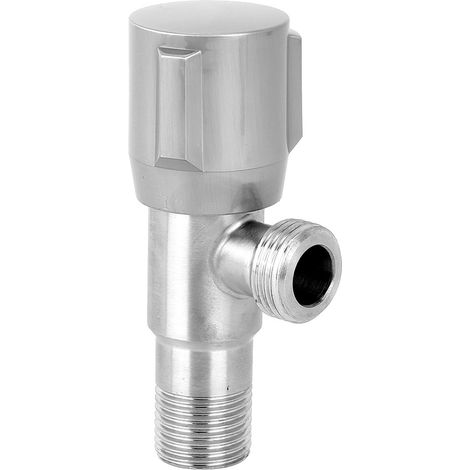 Accessoires pour robinet d'arrêt coudé en acier inoxydable G1/2 po pour robinet de toilette et chauffe-eau (1/5)