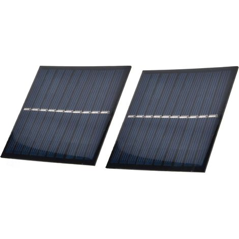 Lot de 2 mini panneaux solaires portables à cellules encapsulées en époxy, flexibles, pour bricolage, 0,7 W, 5 V, 0-140 mA (1/5)