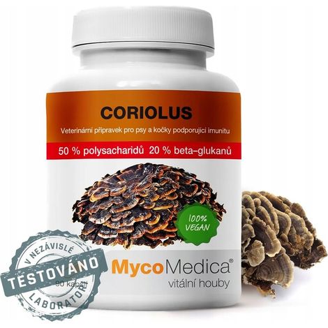 Extrait de Coriolus à 50 % de MycoMedica, 90 capsules, produit vétérinaire