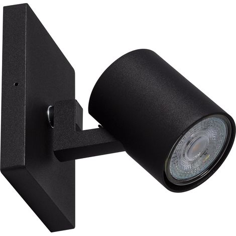 Aufbau-Strahler Schwenkbar aus Aluminium Gylu für Glühbirne GU10 Schwarz