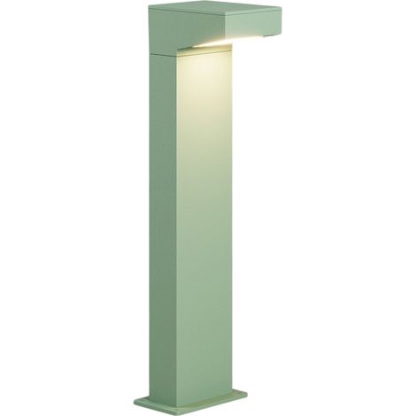Borne Lumineuse Asymétrique Forward 13W Led 3000K Couleur Sauge, Design Minimaliste Pour Éclairage Extérieur Jardins Et Allées Piétonnes Ip65 (1/2)