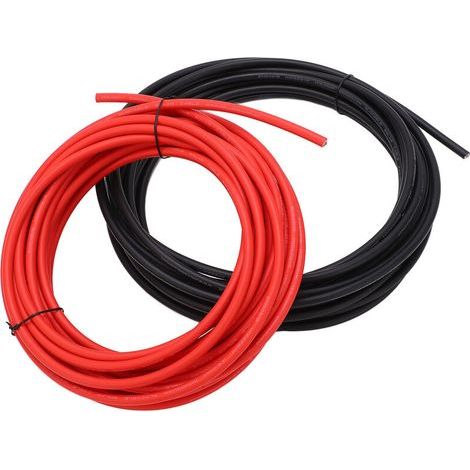 Câble d'extension solaire. résistance à la corrosion Fil solaire 2 pièces double isolation pour système de centrale électrique 6mm² 20m/65.6 pieds (10 m/32.8 pieds chacun) (1/5)