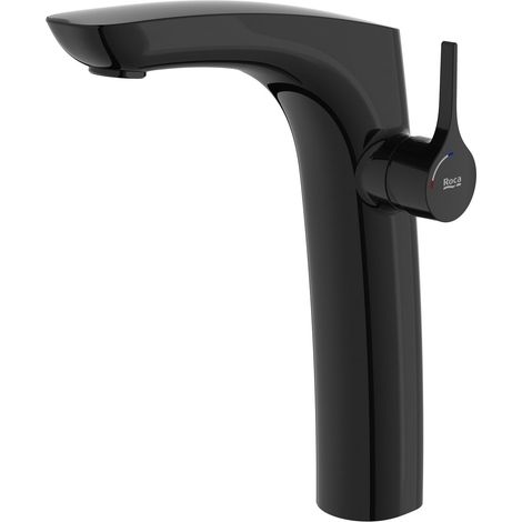 MEZCLADOR LAVABO CAÑO ALTO CUERPO LISO INSIGNIA NEGRO TITANIO (1/2)