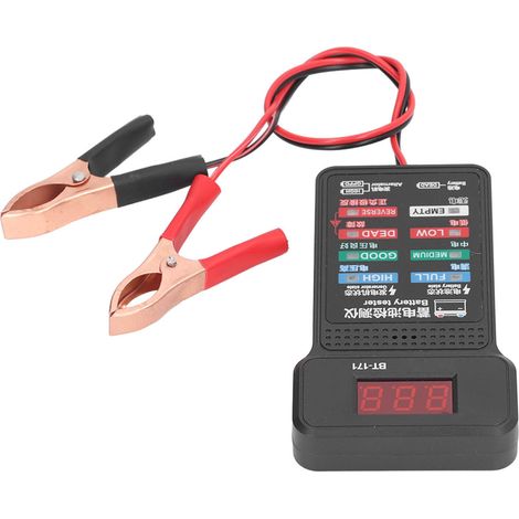 BT 171 Vérificateur d'alternateur auto 12V Analyseur numérique de batterie pour camion moto SUV bateau (1/5)
