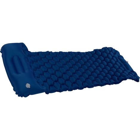 Matelas de camping auto-gonflant bleu violet pour randonnée et voyage