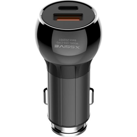 COFI 36W KFZ PD Quick Car Charger Auto Ladegerät 1x USB 1x Typ-C Port Zigarettenanzünder Ladeadapter schwarz (1/3)