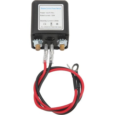 Disjoncteur de batterie de voiture avec bornes en cuivre télécommandées, adapté aux batteries de voiture 12V 120A, interrupteur d'arrêt. (1/5)