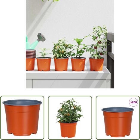 Terrakotta - Blumentopf 200 pcs Terrakotta Ø 15 x 12,5 cm Kunststoff (1/5)
