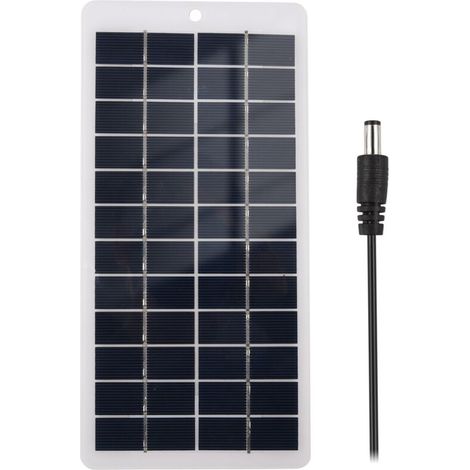 Jeffergarden Panneau solaire polycristallin portable mini haute efficacité 5W 12V avec port CC (1/5)