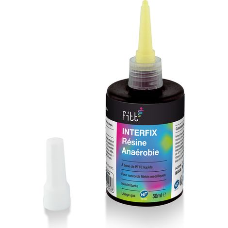 Interplast – Résine d'étanchéité anaérobie 50ml – Pour raccords filetés métalliques jusqu'à 1''1/2 – Résiste à la corrosion et aux produits chimiques