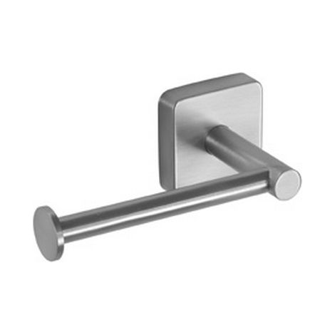 Portarotolo singolo con barra laterale a muro in acciaio inox satinato  CLODE-S kamalu