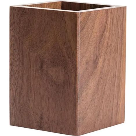 Porte-stylos bois multifonction, organiseur bureau, rangement crayons papeterie école et travail (1/5)