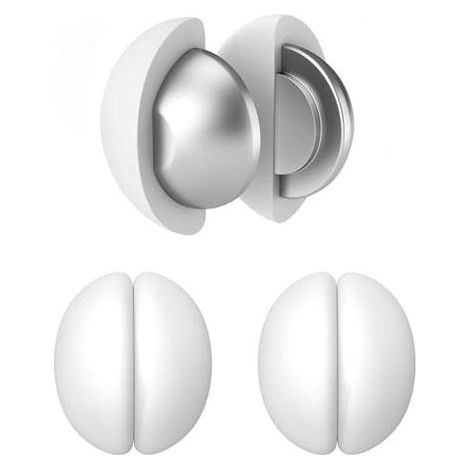 Poids Magnétiques pour Rideau de Douche, 3 Paires, Bande de Lest Anti-Vent avec Revêtement en Silicone Antirouille, Accessoires de Salle de Bain Blancs (1/4)