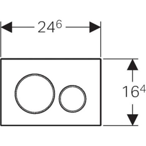 Geberit DUOFIX SIGMA20 flush plate, black/chrome (115.882.KM.1) (1/2)