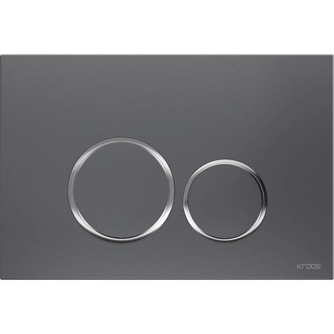 Placca di comando rotonda doppio tasto per cassetta Sigma Geberit - Grigio antracite satinato