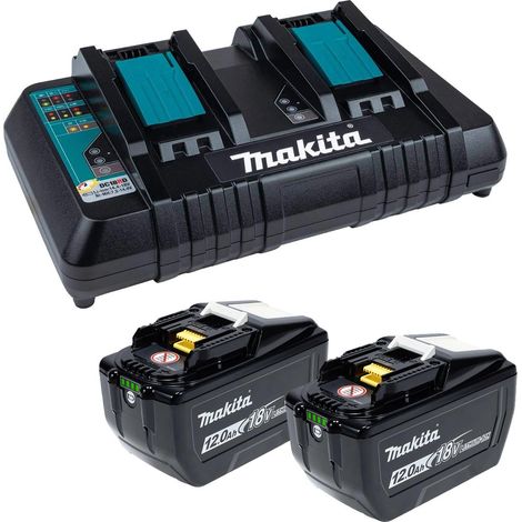 Makita High Capacity Energy Pack - 2x BL18120 Batteries & DC18RD Dual Port Charger (1/5)
