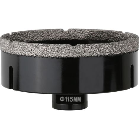 Carotteuse diamantée à sec 115 mm, raccord fileté M14, scie cloche soudée sous vide pour maçonnerie, couronne de forage diamantée pour carrelage, marbre, granit, porcelaine, béton et pierre (1/5)