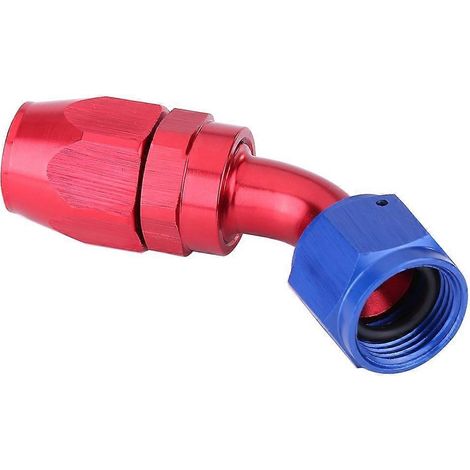 Raccord de tuyau de carburant AN10 avec joint pivotant, adaptateur pour refroidisseur d'huile, anodisé bleu et rouge, 45° (1/2)