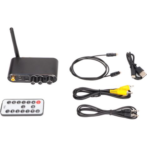 Bluetooth digital-to-analog converter, connects 2 devices, Bluetooth DAC converter, supports volume control and music switching (1/5)