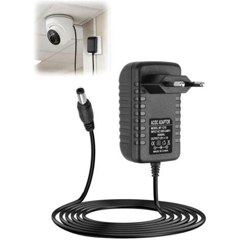 Adaptateur Secteur 12V 1A, Chargeur AC 220v-240v 50/60Hz, d'alimentation Universel CA à CC pour Bandes LED Lampe Clavier Caméra Routeur Radio, Prise DC 5,5x2,5mm (12W) (1/5)